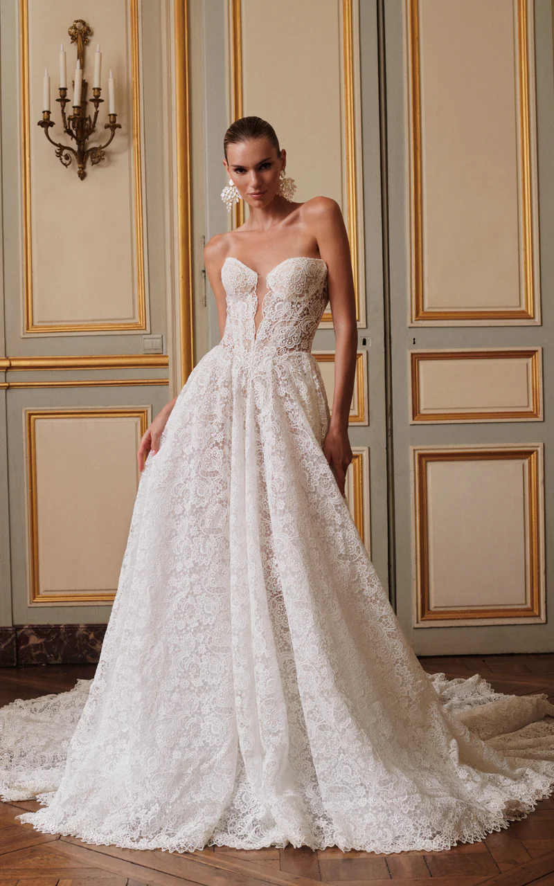 formal wear replacer wedding dress Replacement Printing Buttoned Back Aline Wedding Dress